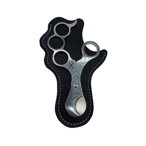 Knuckle Scissors w/ Leather Sleeve